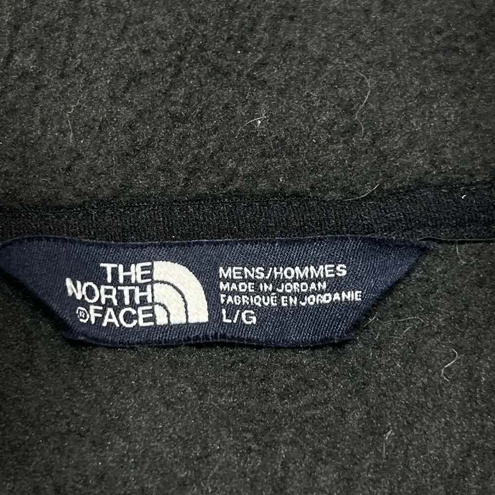 The North Face Fleece Pullover Mens Large Black 1/4 Zip Long Sleeve Shirt Hiking